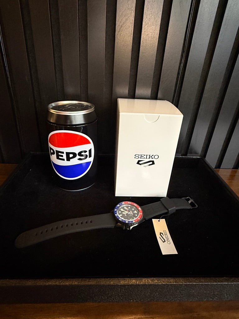 Seiko 5 Sports - Brand New Full Set - Pepsi Can - SSK047