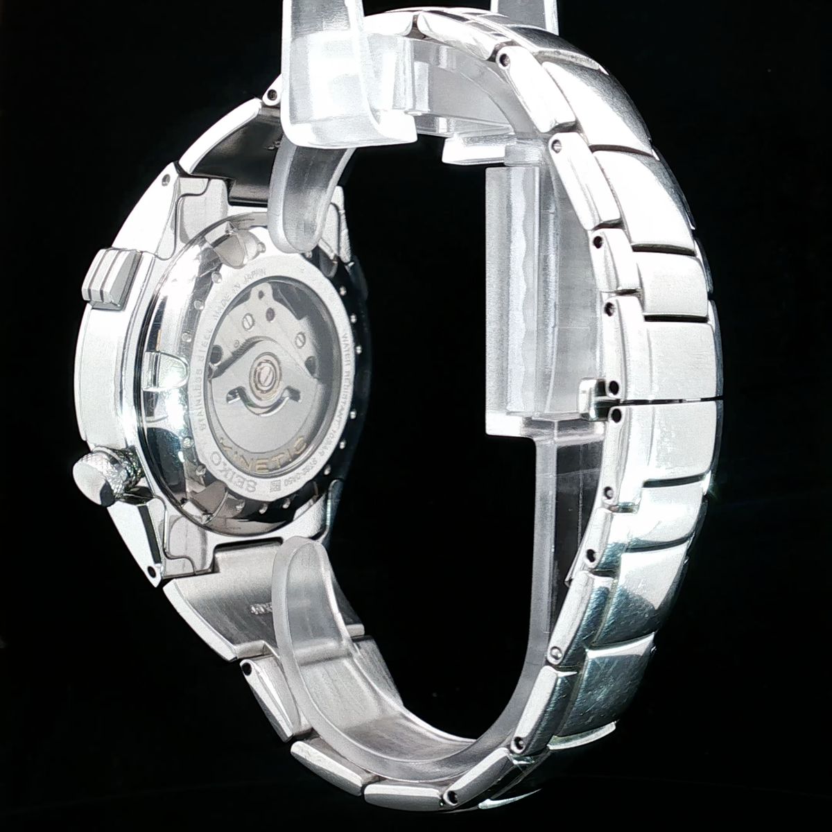 Seiko Sportura SLQ007 - Kinetic Chronograph – 9T82 - Jay Leno Stainless Steel