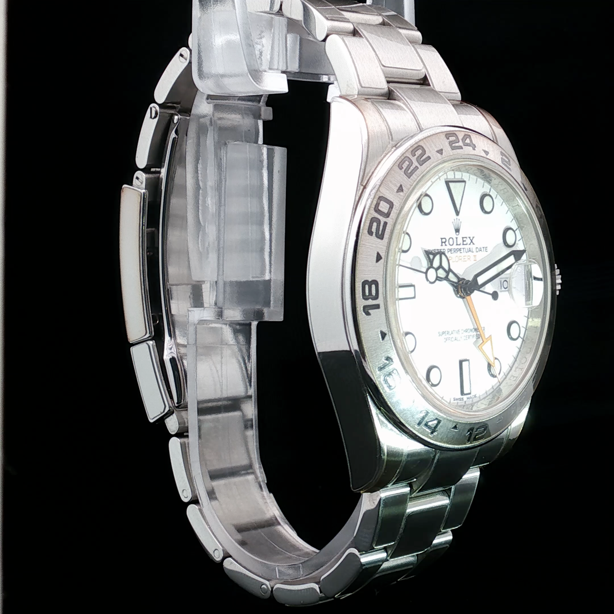 Rolex Explorer II White Dial GMT Stainless Steel Watch