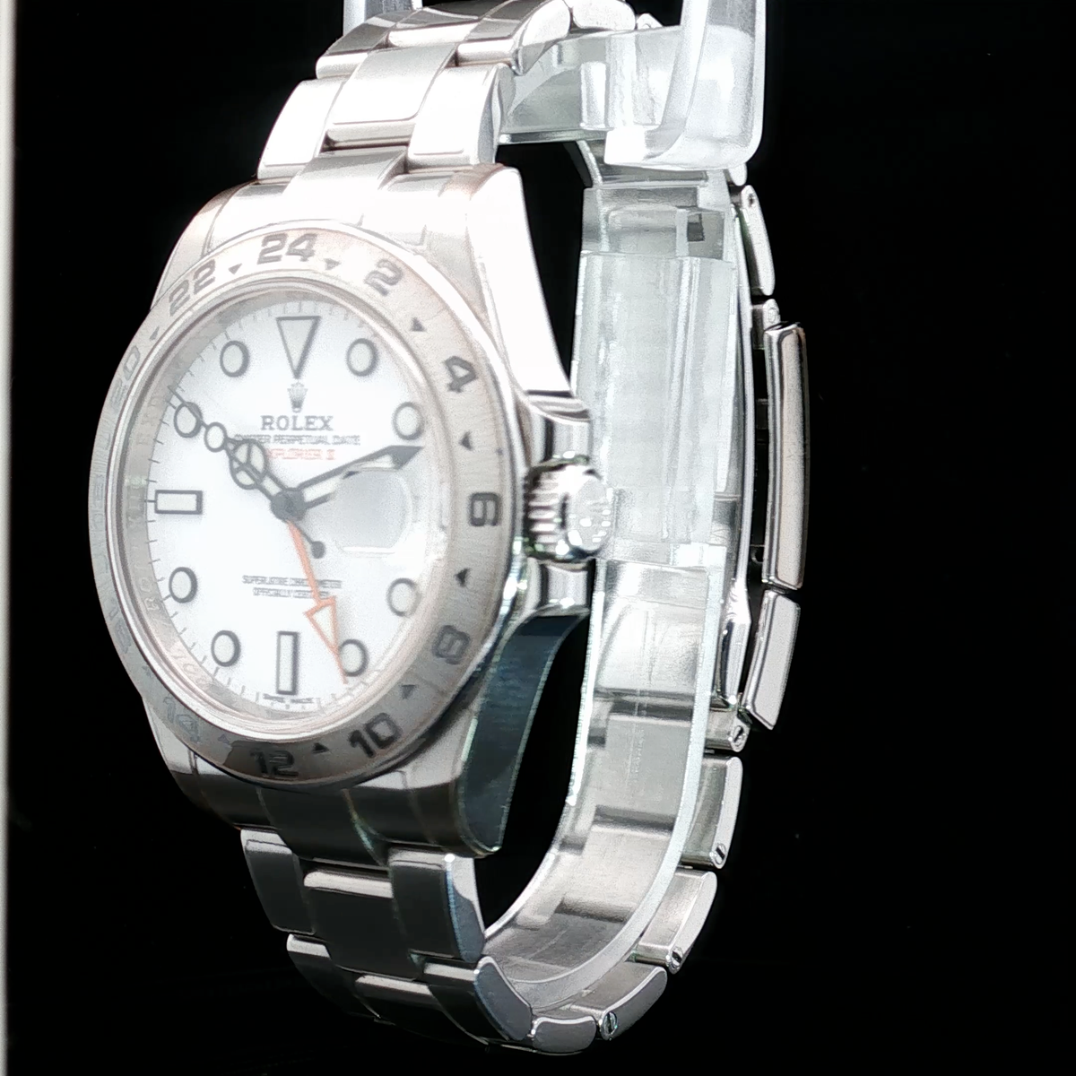 Rolex Explorer II White Dial GMT Stainless Steel Watch