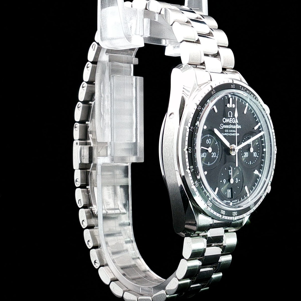 Brand New Speedmaster 38 Black Dial Stainless Steel 38mm 324.30.38.50.01.001