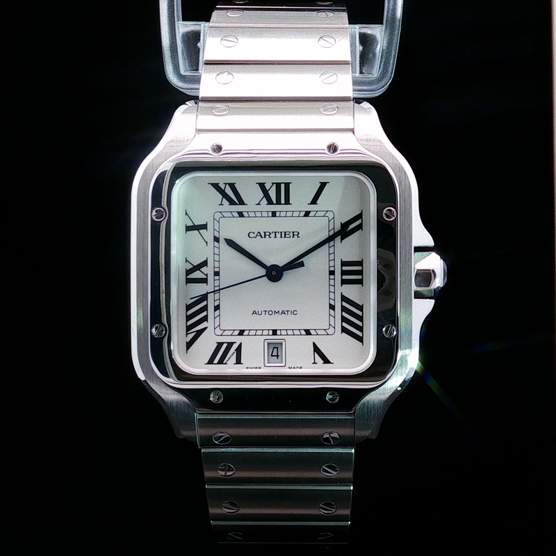 Cartier Santos de Cartier WSSA0018 2021 Condition: Pre-Owned – Excellent - Large White Dial