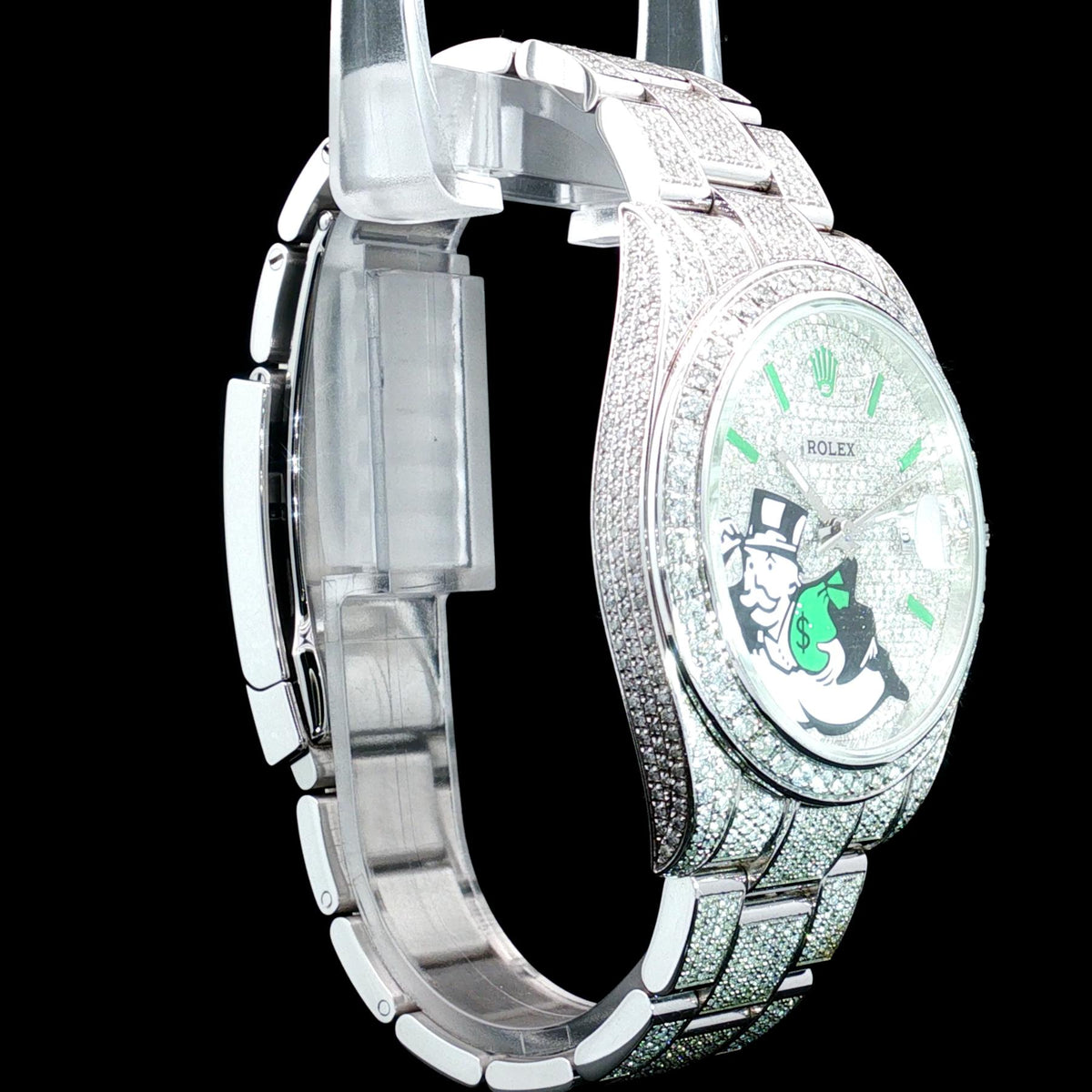 Custom Rolex Datejust 41 “Iced Monopoly Man” Ref. 126300