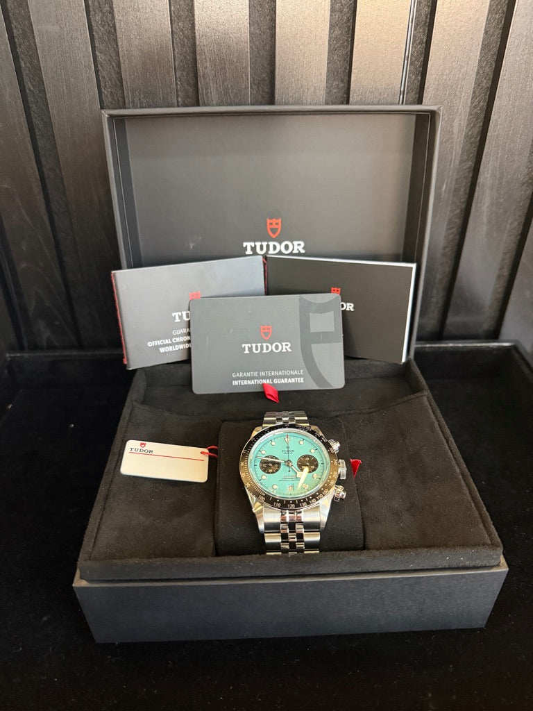 Tudor Black Bay Chrono Blue Flamingo - UNWORN 2025 Full Set - M79360N-0024