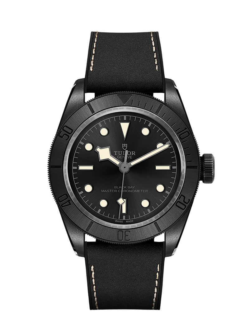 Black Bay Ceramic Manufacture Calibre MT5602-1U 41mm ceramic case Hybrid leather and rubber strap m79210cnu-0001