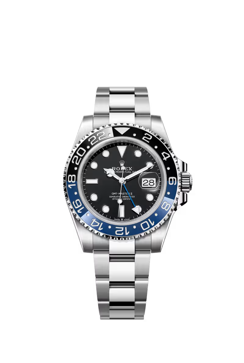 GMT-Master II Oyster, 40 mm, Oystersteel Reference 126710BLNR - Bracelet Oyster, three-piece solid links