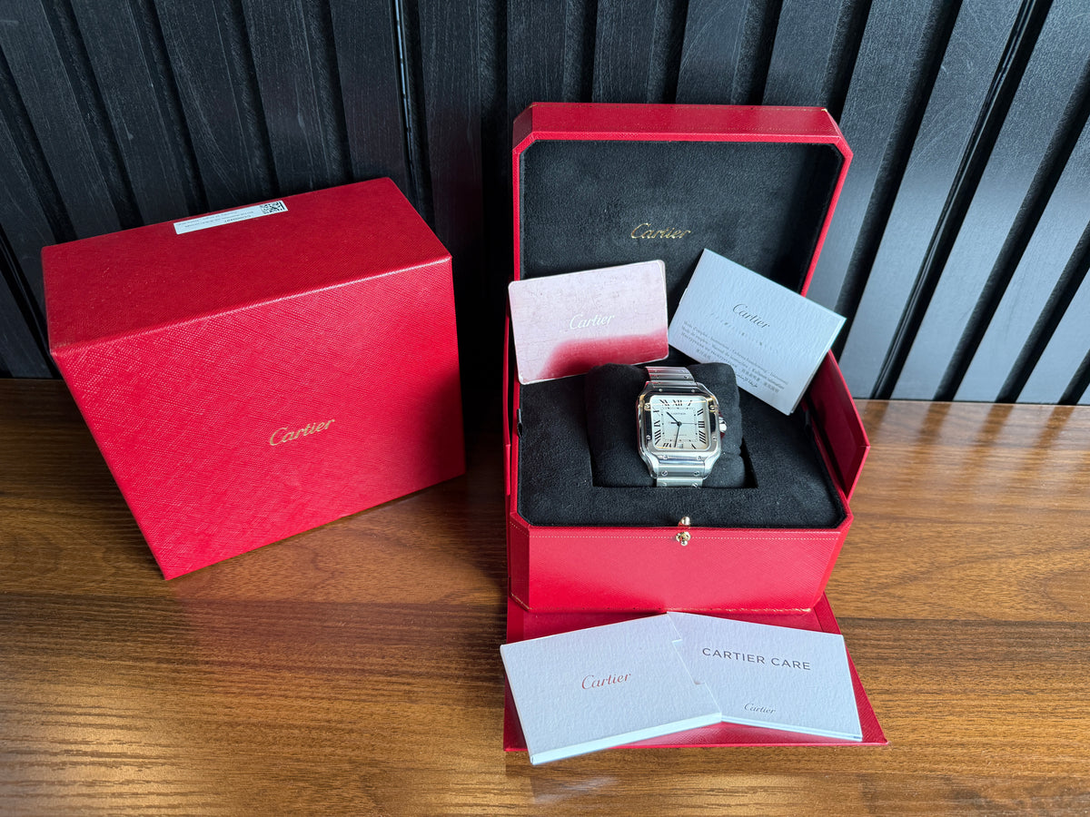 Cartier Santos de Cartier WSSA0018 2021 Condition: Pre-Owned – Excellent - Large White Dial