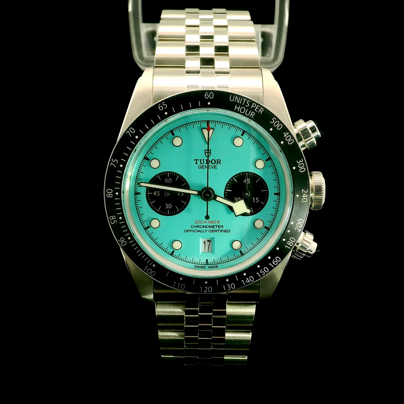 Tudor Black Bay Chrono Blue Flamingo - UNWORN 2025 Full Set - M79360N-0024