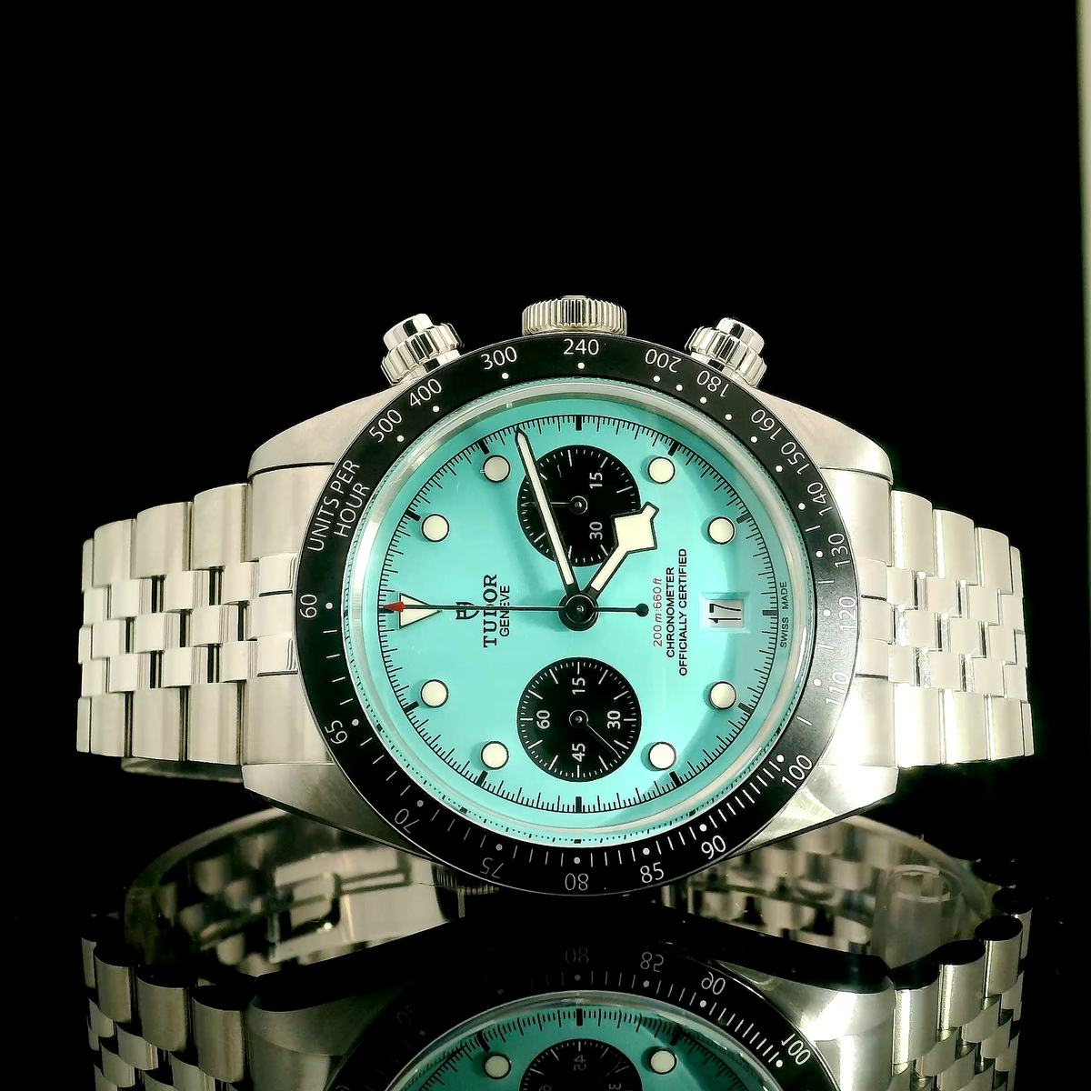 Tudor Black Bay Chrono Blue Flamingo - UNWORN 2025 Full Set - M79360N-0024