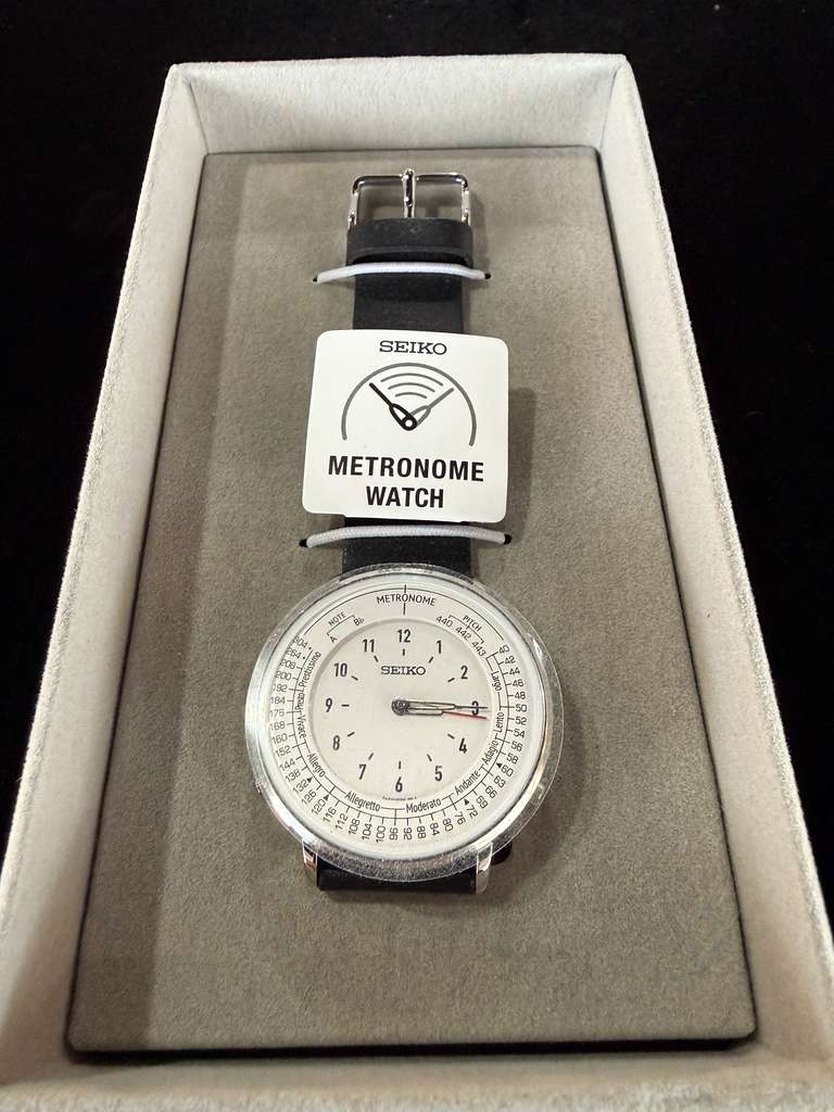 Seiko Metronome Monotone Watch Black - Full Set, Brand New