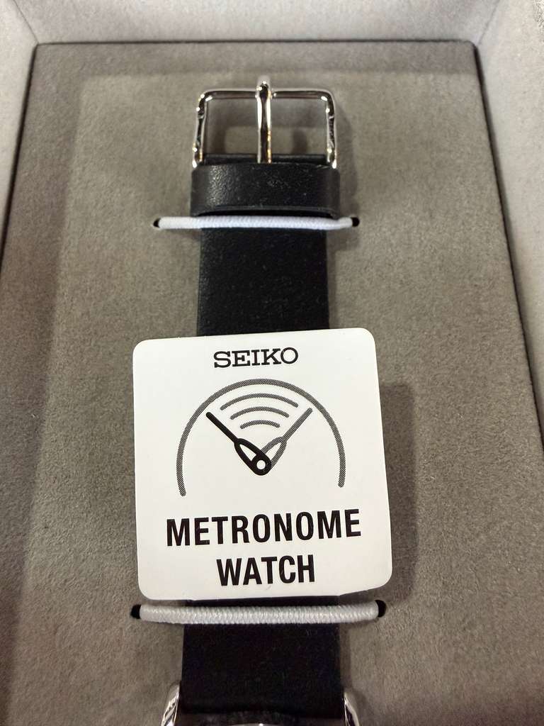 Seiko Metronome Monotone Watch Black - Full Set, Brand New