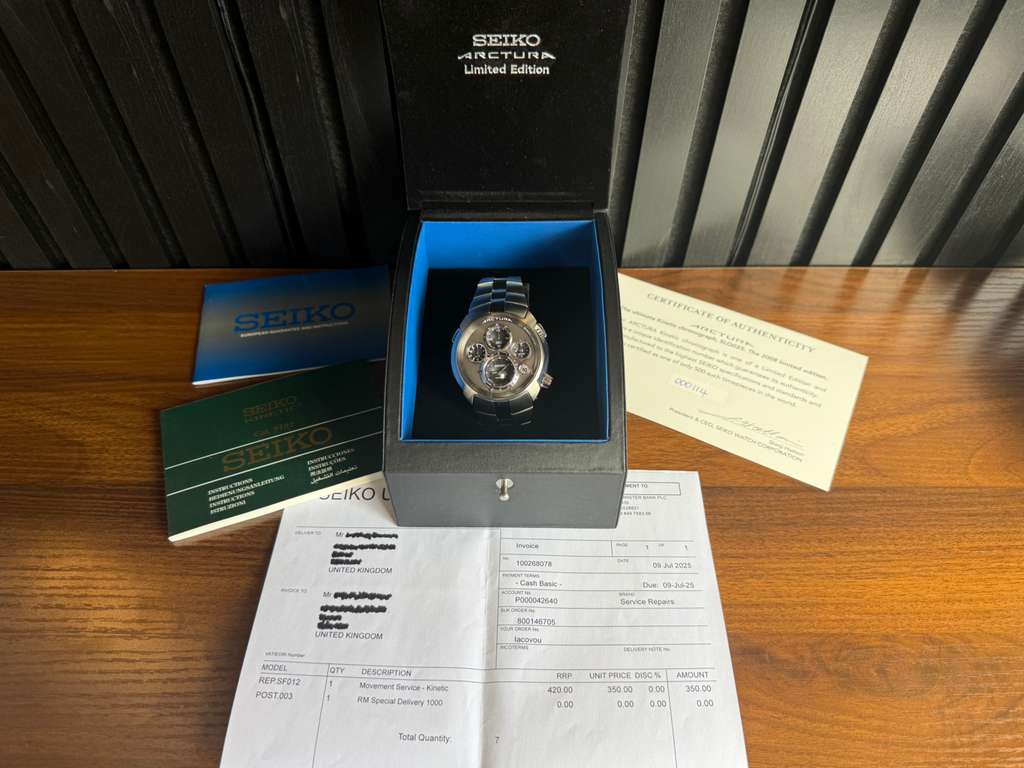 Seiko Arctura Kinetic Chronograph Stainless Steel Men's Watch