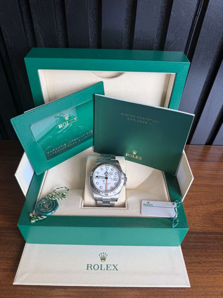 Rolex Explorer II White Dial GMT Stainless Steel Watch