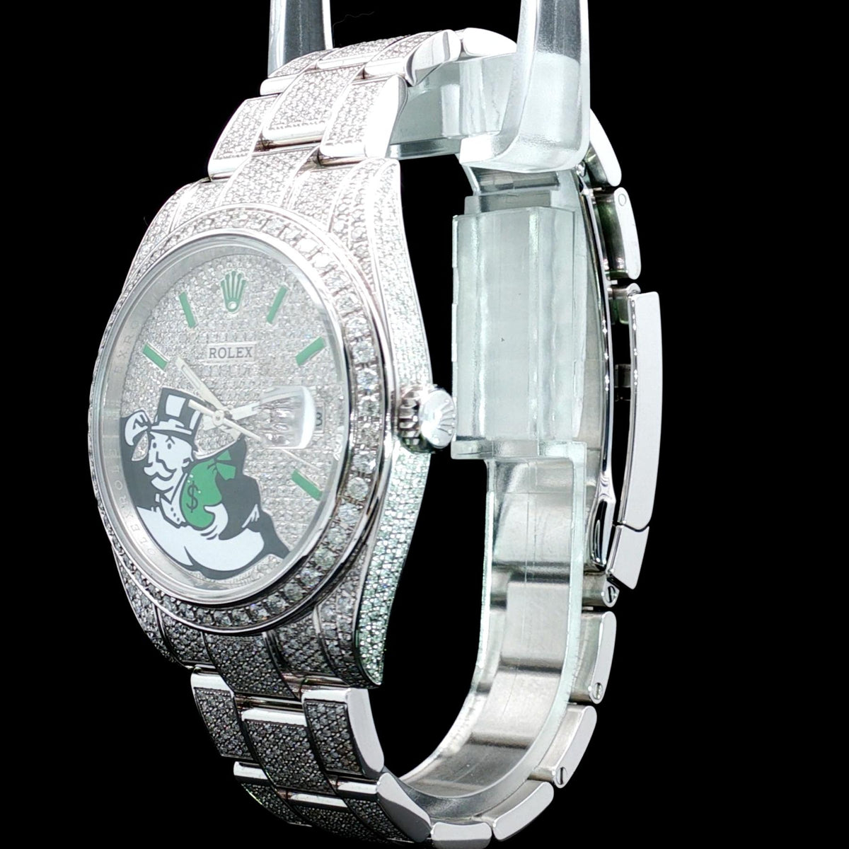 Custom Rolex Datejust 41 “Iced Monopoly Man” Ref. 126300