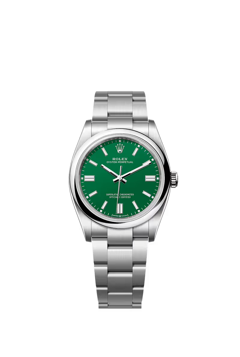 Oyster Perpetual 36 Oyster, 36 mm, Oystersteel Reference 126000 - Dial Green
