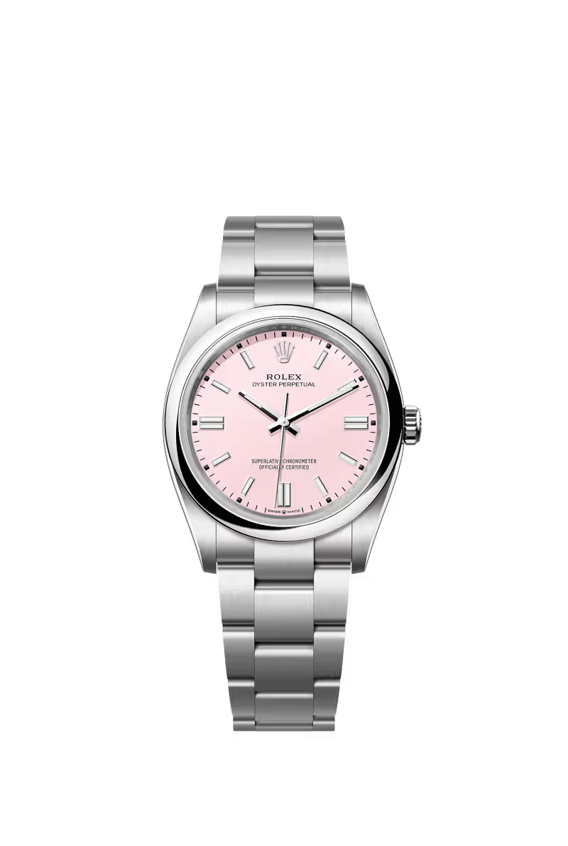 Oyster Perpetual 36 Oyster, 36 mm, Oystersteel Reference 126000 - Dial Candy pink
