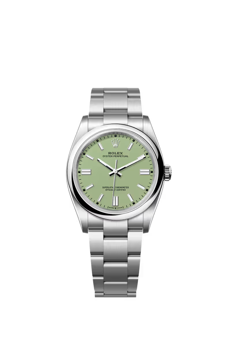 Oyster Perpetual 36 Oyster, 36 mm, Oystersteel Reference 126000 - Dial Pistachio