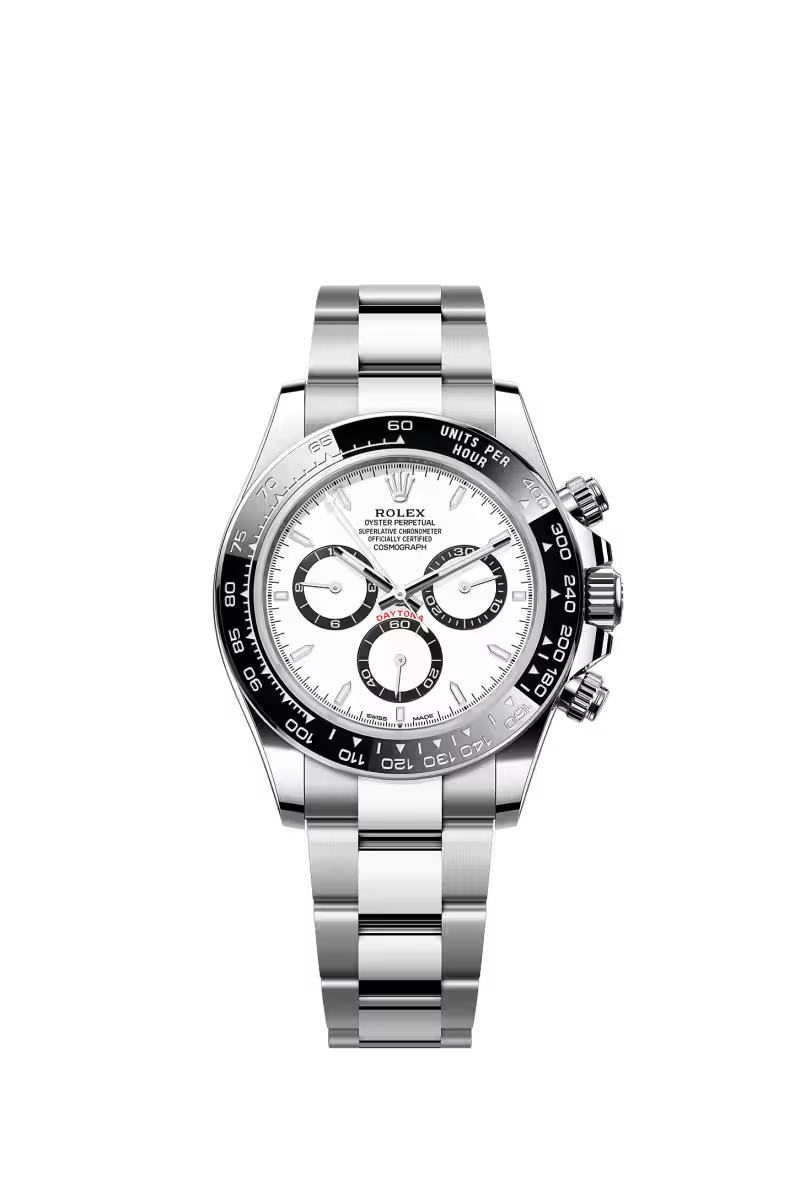 Cosmograph Daytona Oyster, 40 mm, Oystersteel Reference 126500LN - Dial White, black counter rings