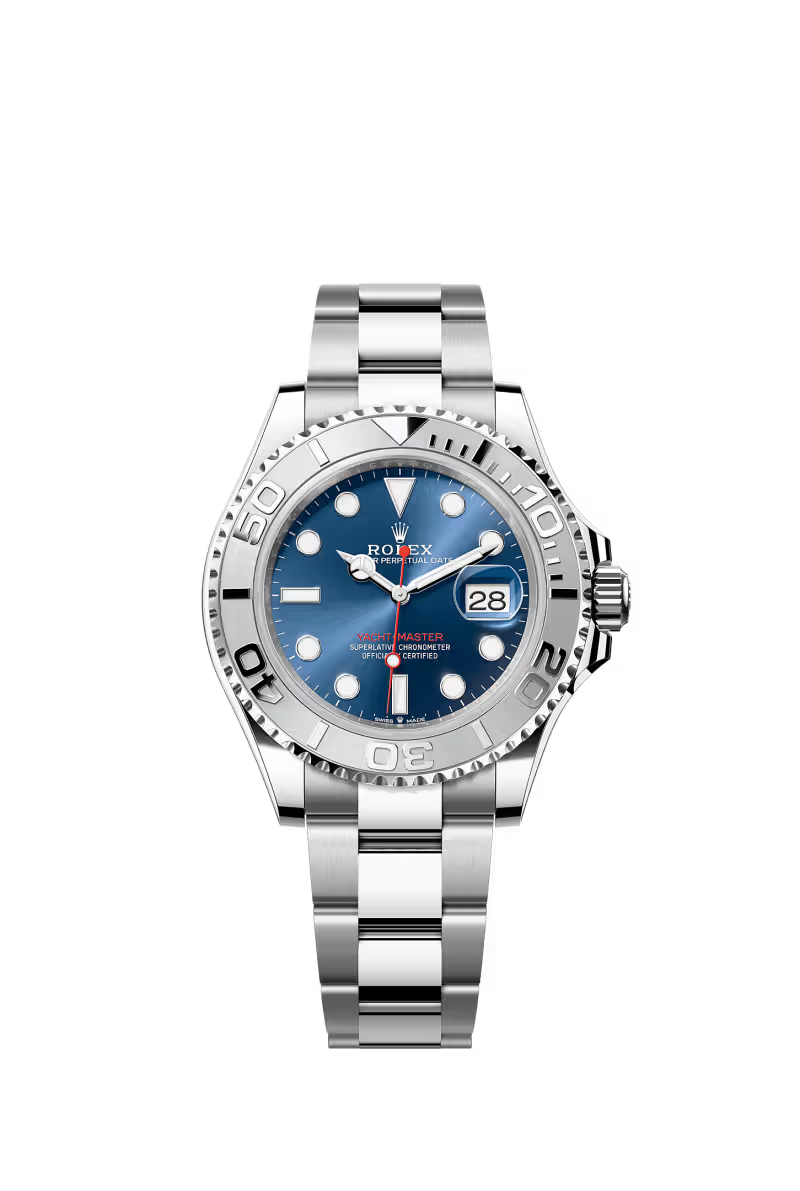 Yacht-Master 40 Oyster, 40 mm, Oystersteel and platinum Reference 126622 - Dial Bright blue