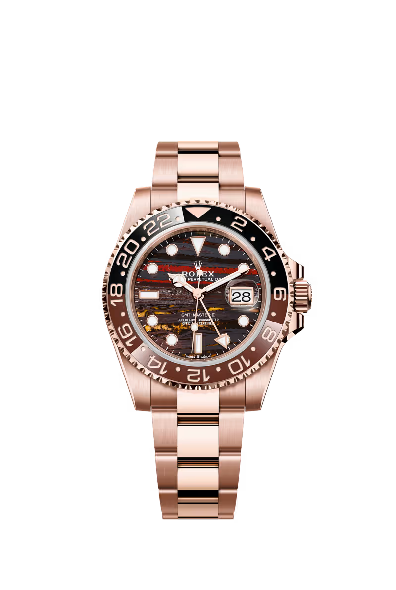 GMT-Master II Oyster, 40 mm, Everose gold Reference 126715CHNR