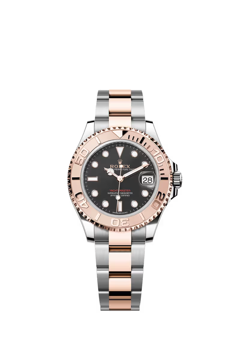 Yacht-Master 37 Oyster, 37 mm, Oystersteel and Everose gold Reference 268621 - Dial Intense black