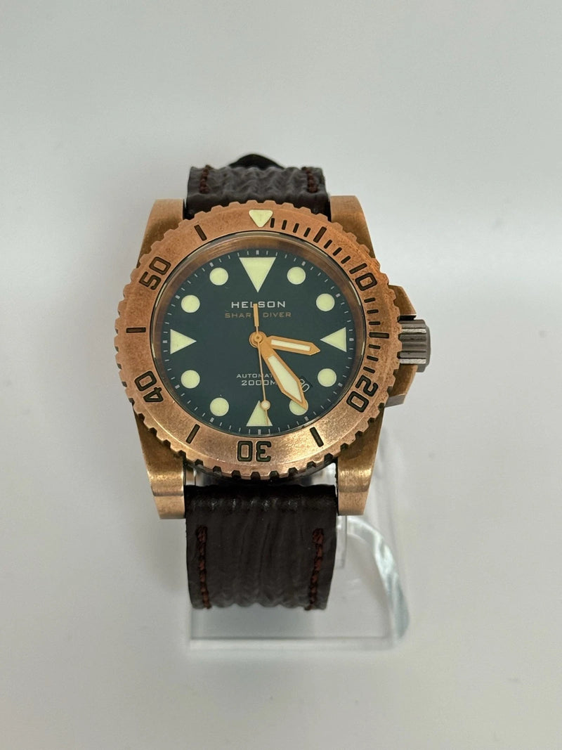 Helson Shark Diver Bronze 2000M – Green Dial (RARE)