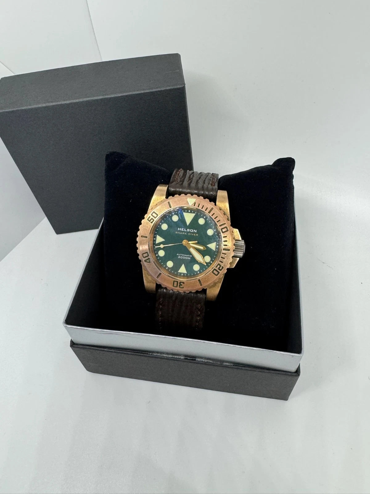 Helson Shark Diver Bronze 2000M – Green Dial (RARE)