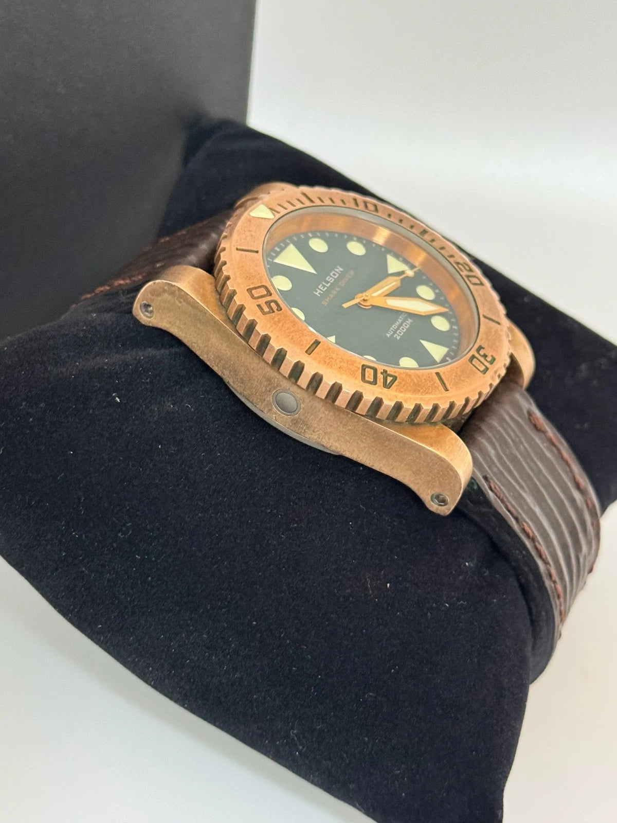 Helson Shark Diver Bronze 2000M – Green Dial (RARE)