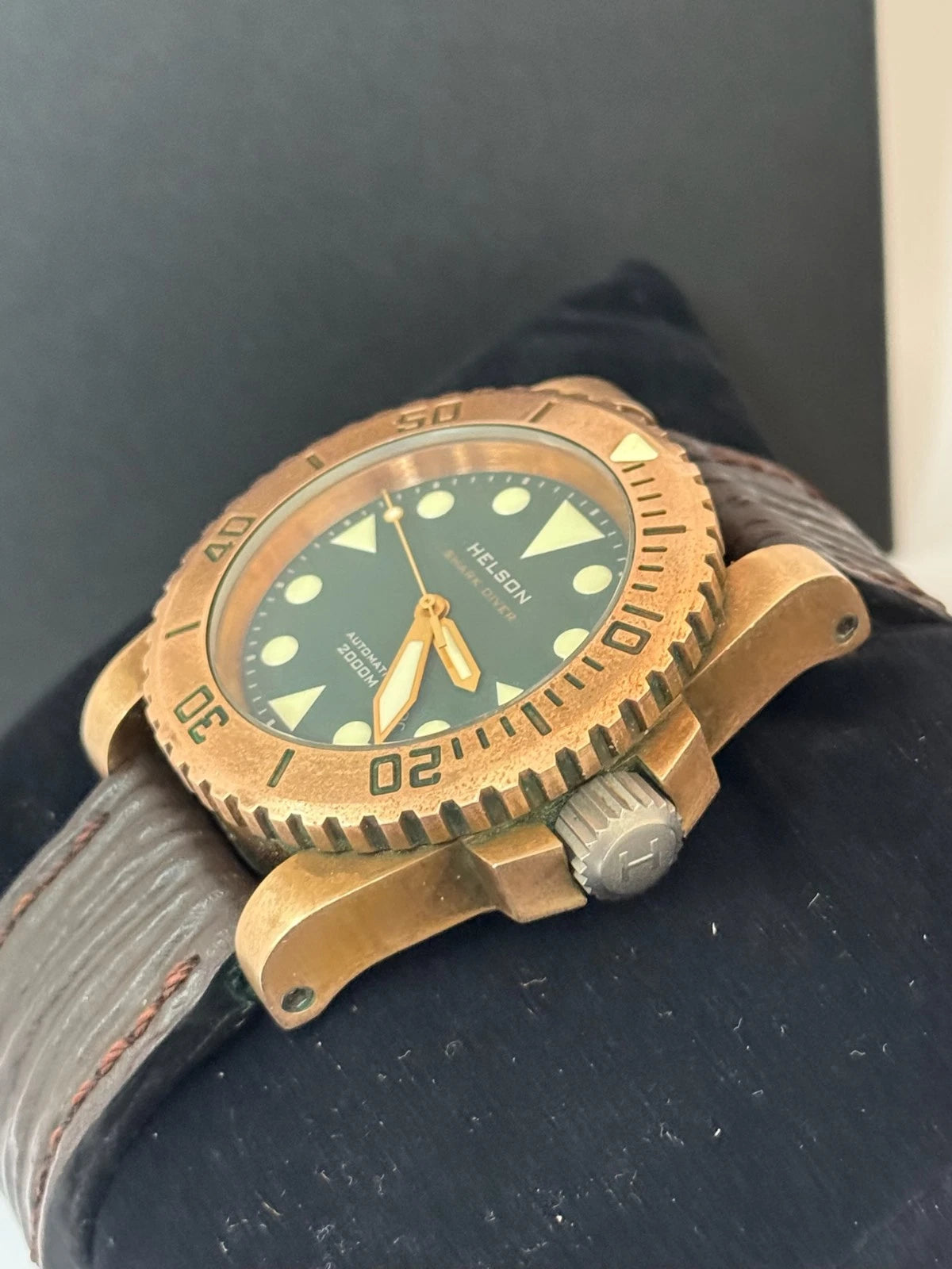 Helson Shark Diver Bronze 2000M – Green Dial (RARE)
