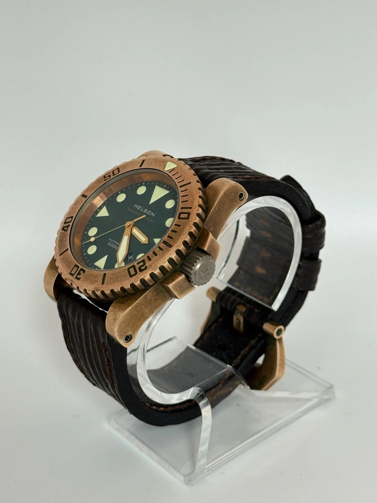 Helson Shark Diver Bronze 2000M – Green Dial (RARE)
