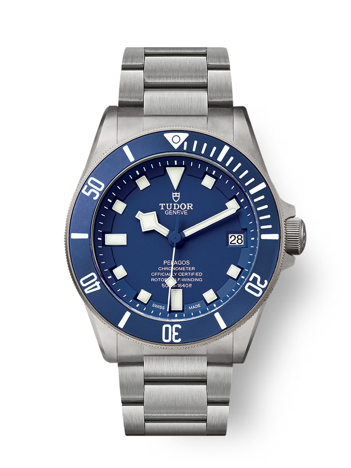 Pelagos Manufacture Calibre MT5612 Ceramic matt blue disc Titanium bracelet m25600tb-0001