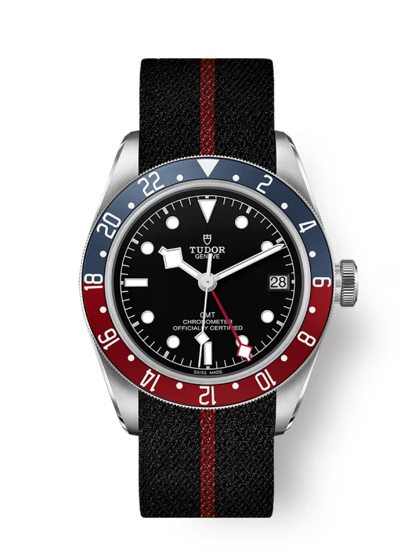 Black Bay GMT Manufacture Calibre MT5652 41mm steel case Fabric strap m79830rb-0003