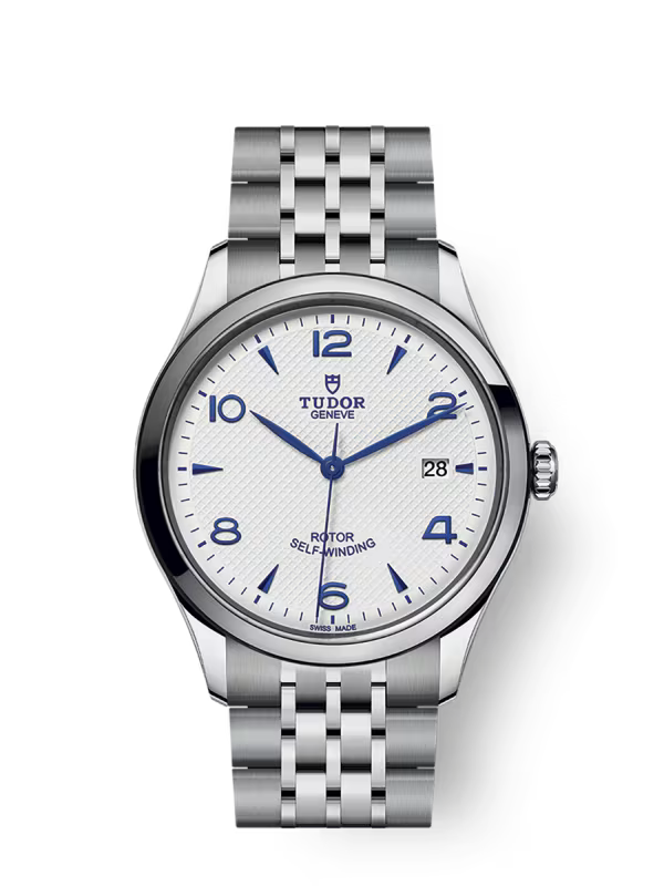 TUDOR 1926 39mm steel case Opaline and blue dial m91550-0005